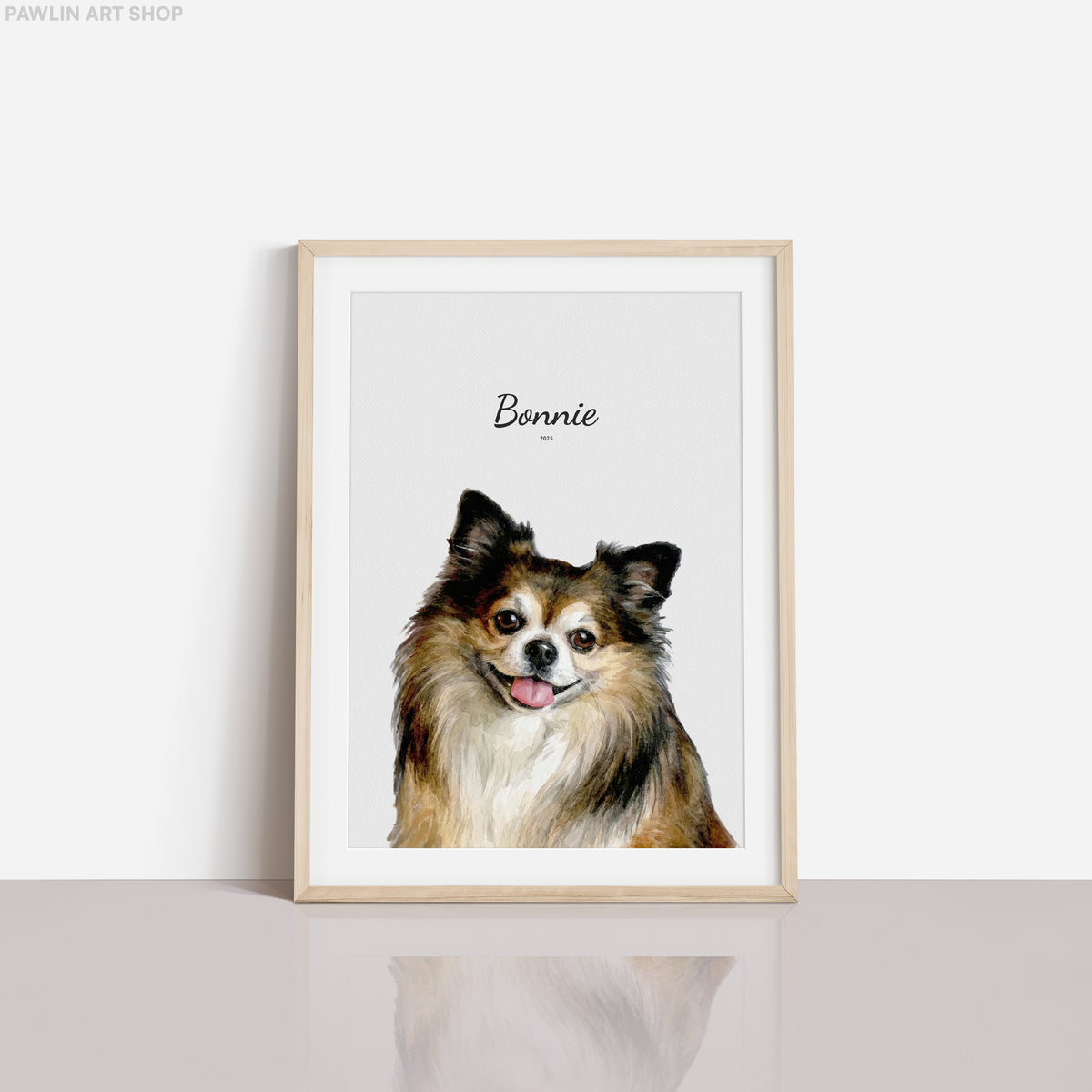 Custom Watercolor Portrait Framed Poster