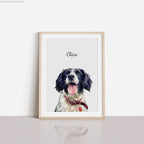 Custom Watercolor Portrait Framed Poster