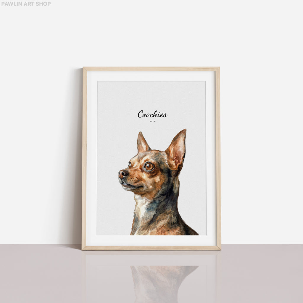 Custom Watercolor Portrait Framed Poster