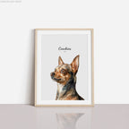 Custom Watercolor Portrait Framed Poster