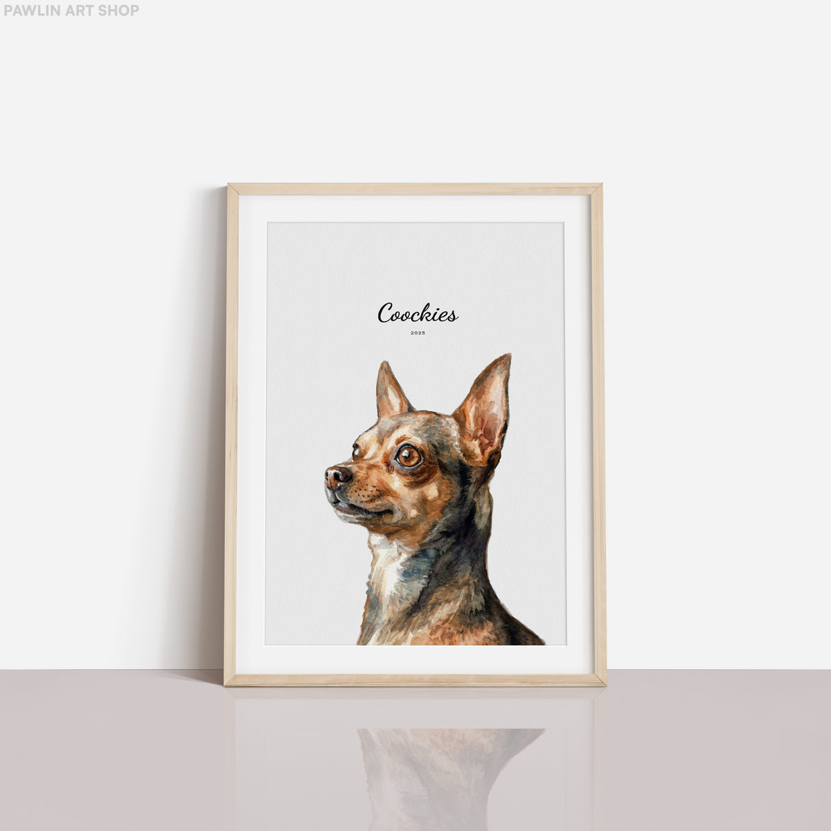 Custom Watercolor Portrait Framed Poster