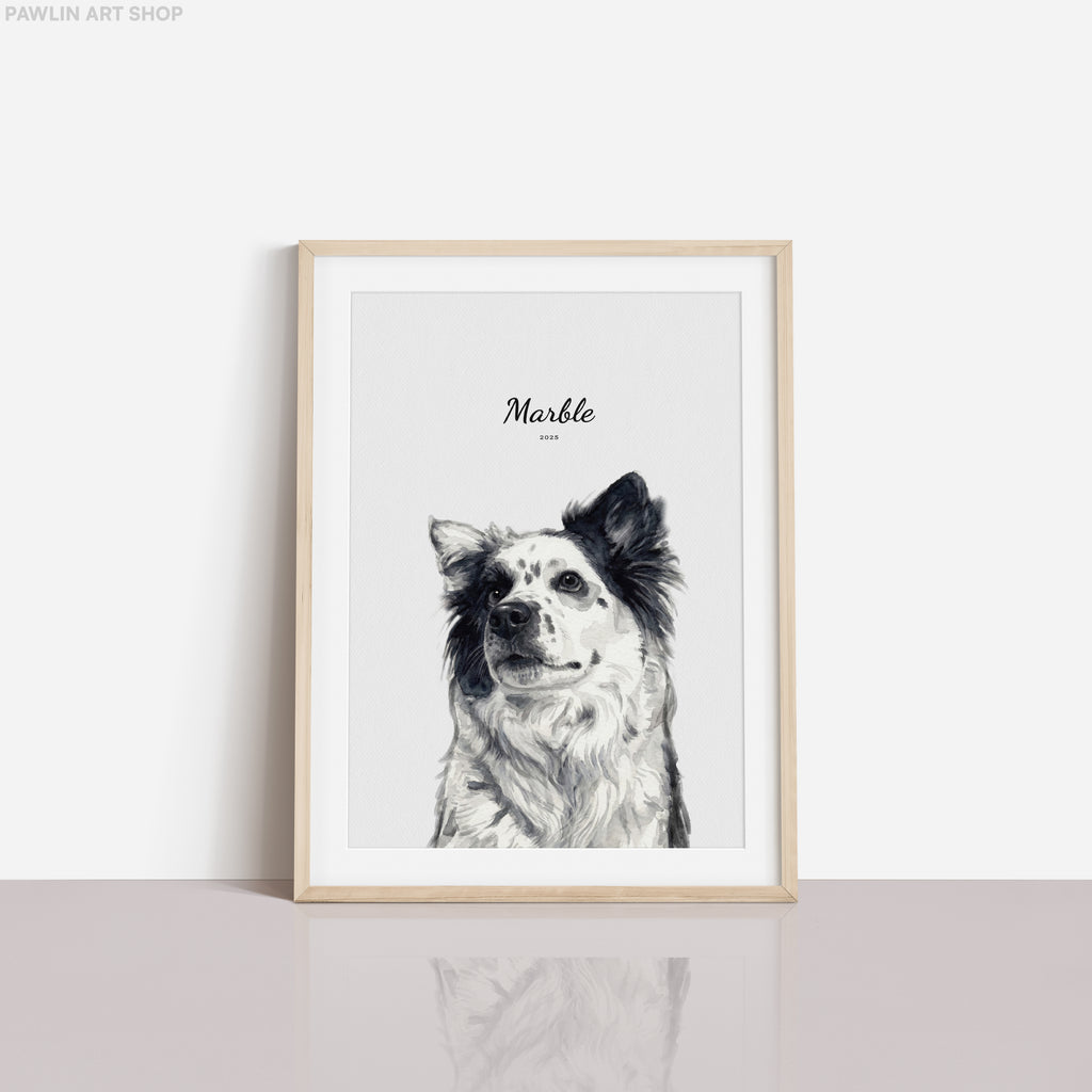Custom Watercolor Portrait Framed Poster