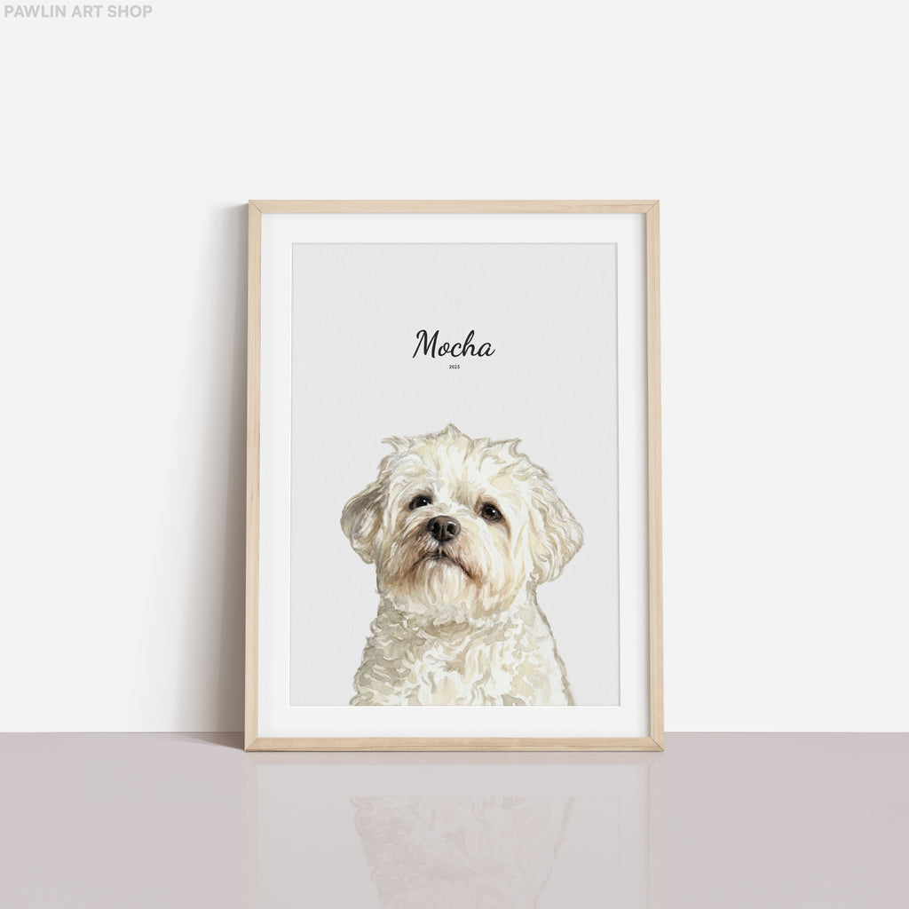 Custom Watercolor Portrait Framed Poster