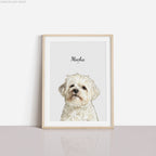 Custom Watercolor Portrait Framed Poster