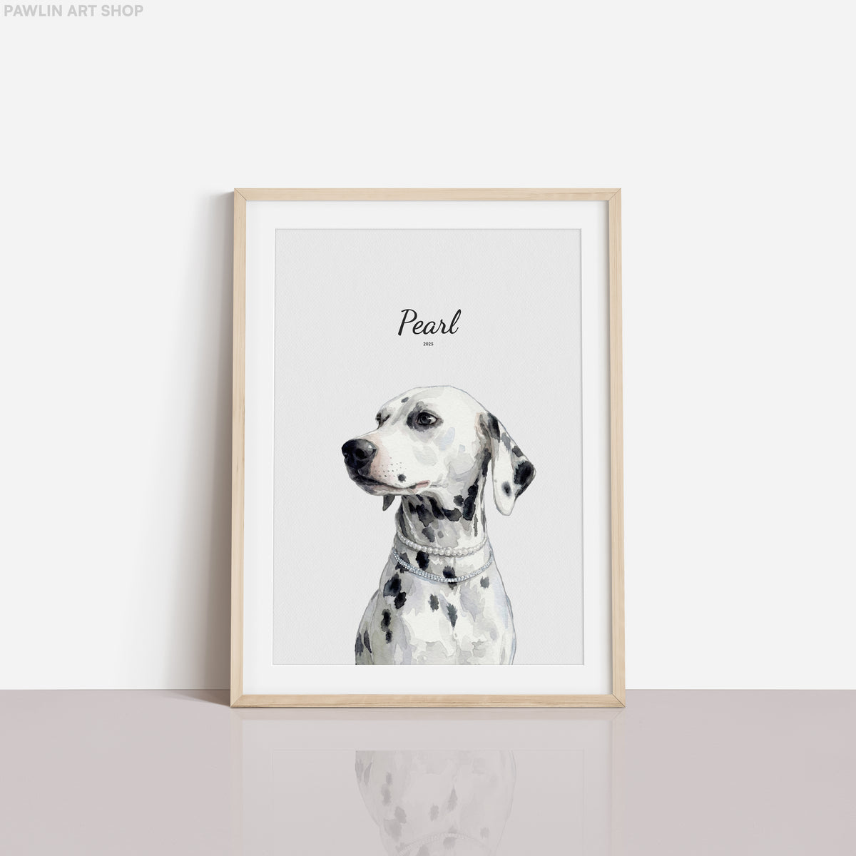 Custom Watercolor Portrait Framed Poster