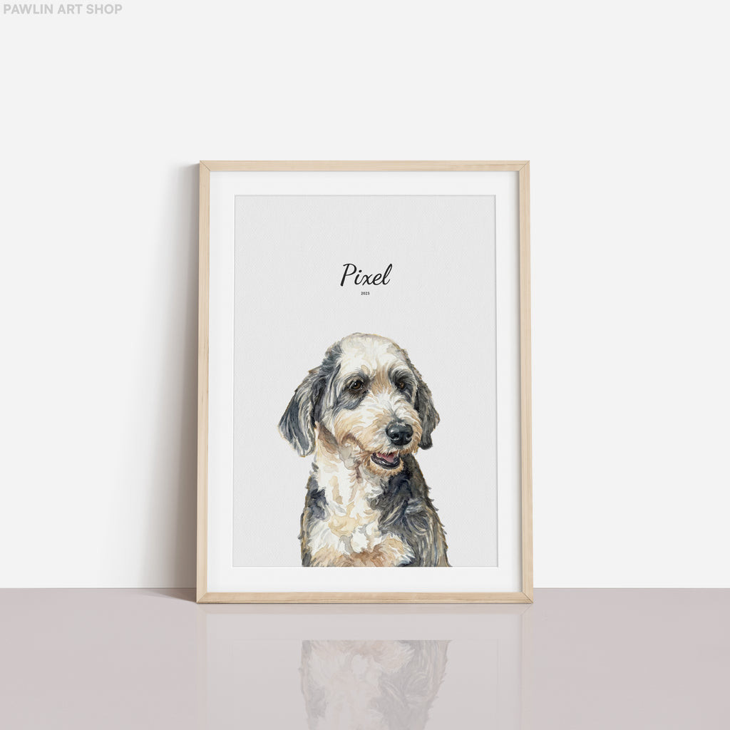 Custom Watercolor Portrait Framed Poster