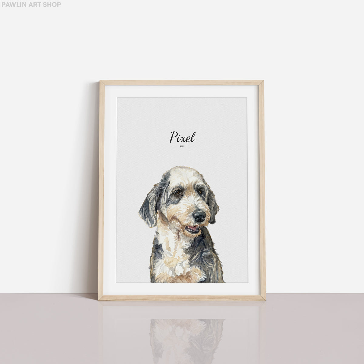 Custom Watercolor Portrait Framed Poster