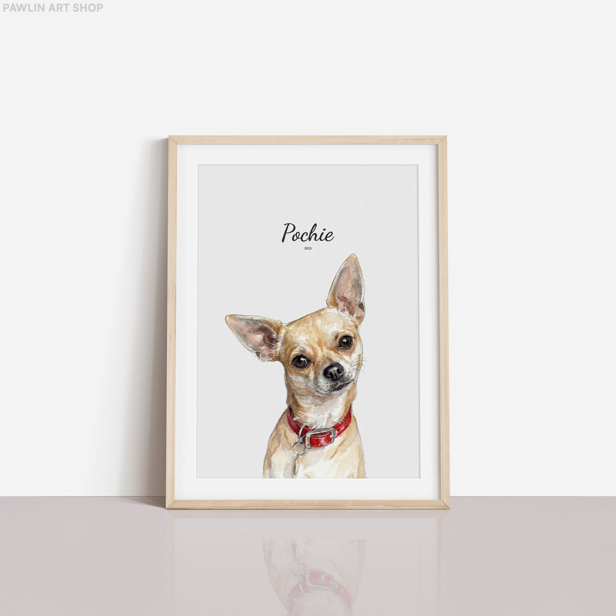 Custom Watercolor Portrait Framed Poster