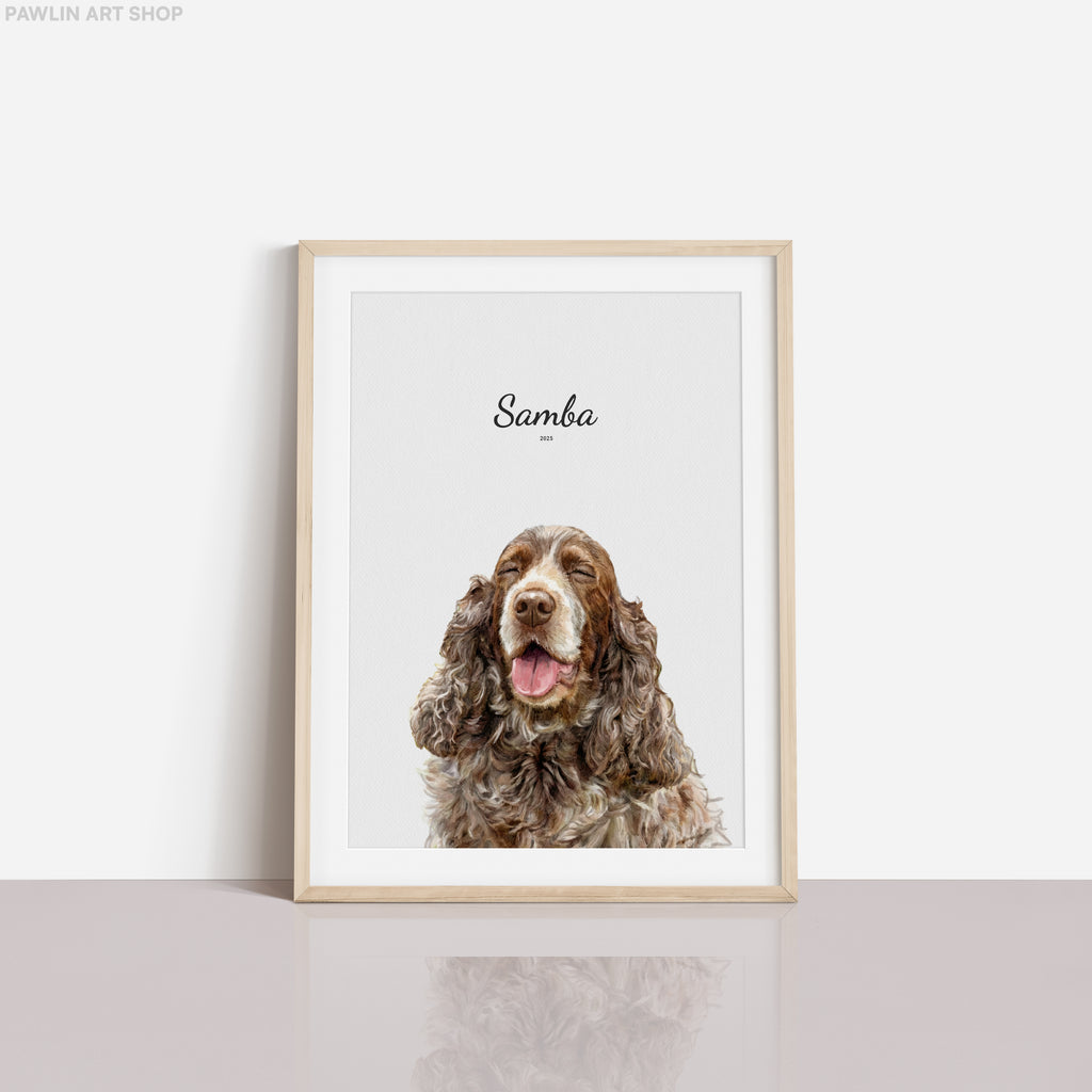 Custom Watercolor Portrait Framed Poster