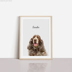 Custom Watercolor Portrait Framed Poster