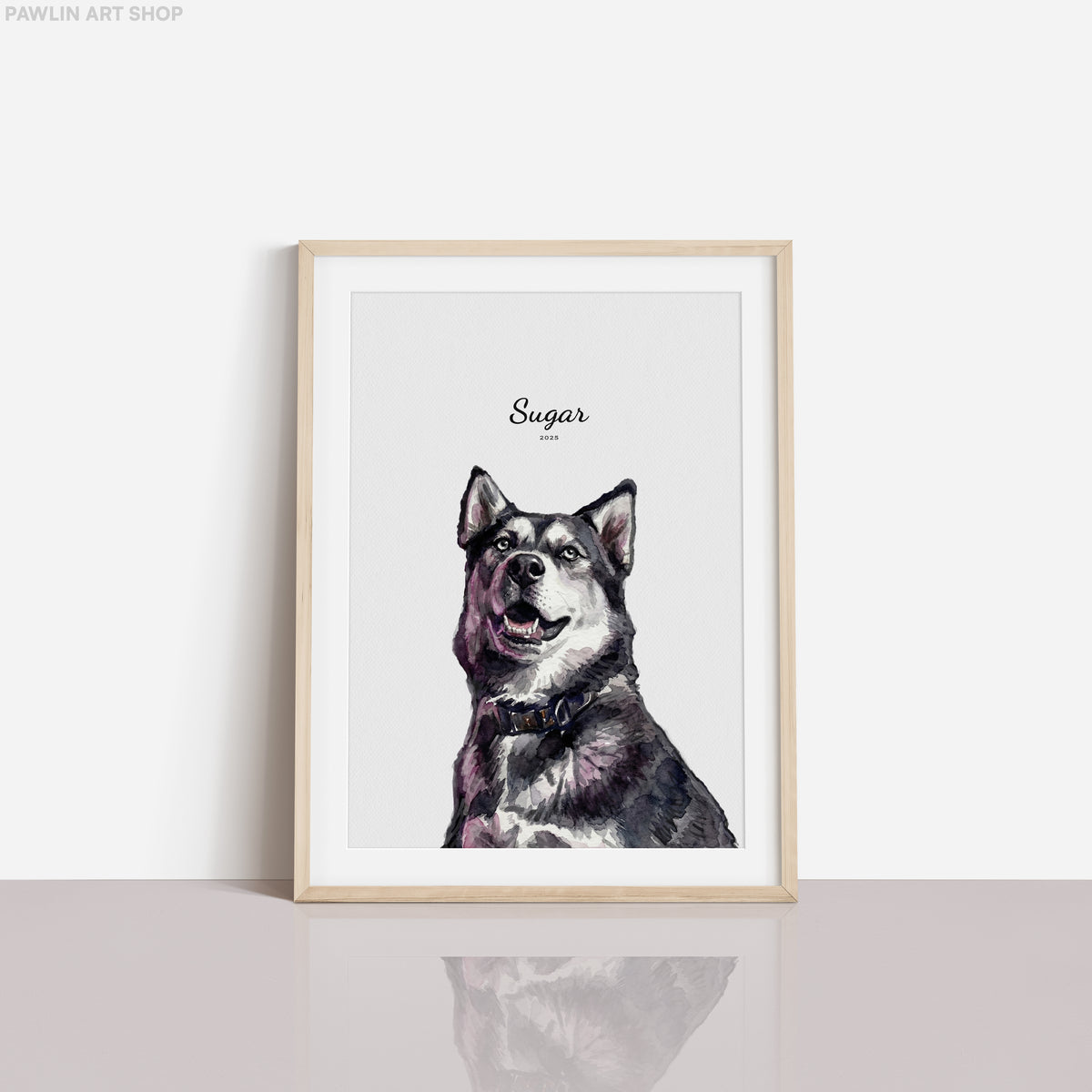 Custom Watercolor Portrait Framed Poster