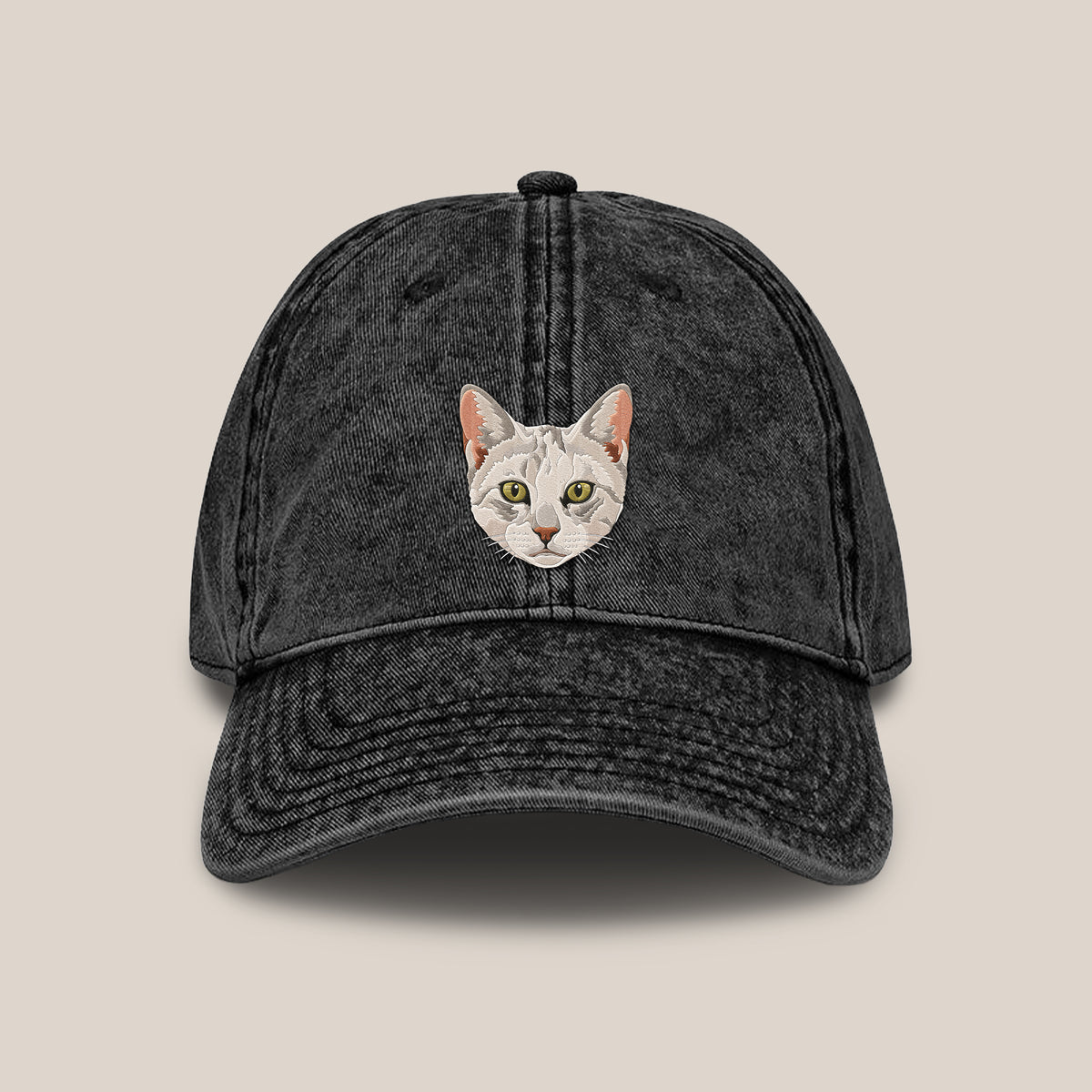 Custom Pet Embroidery Vintage Cap
