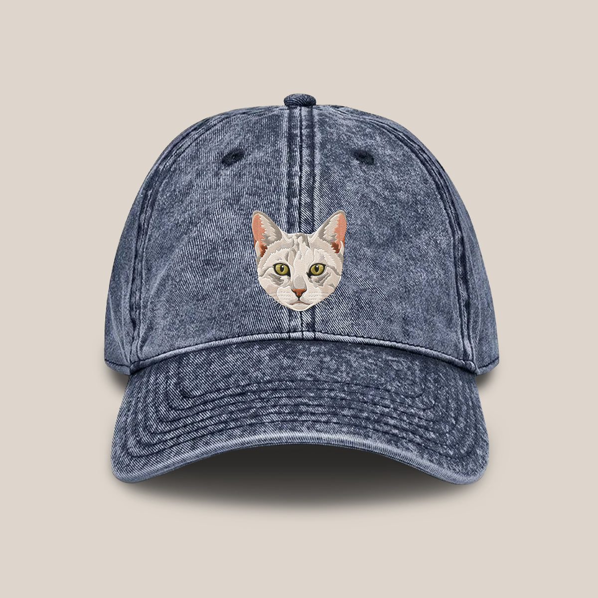 Custom Pet Embroidery Vintage Cap