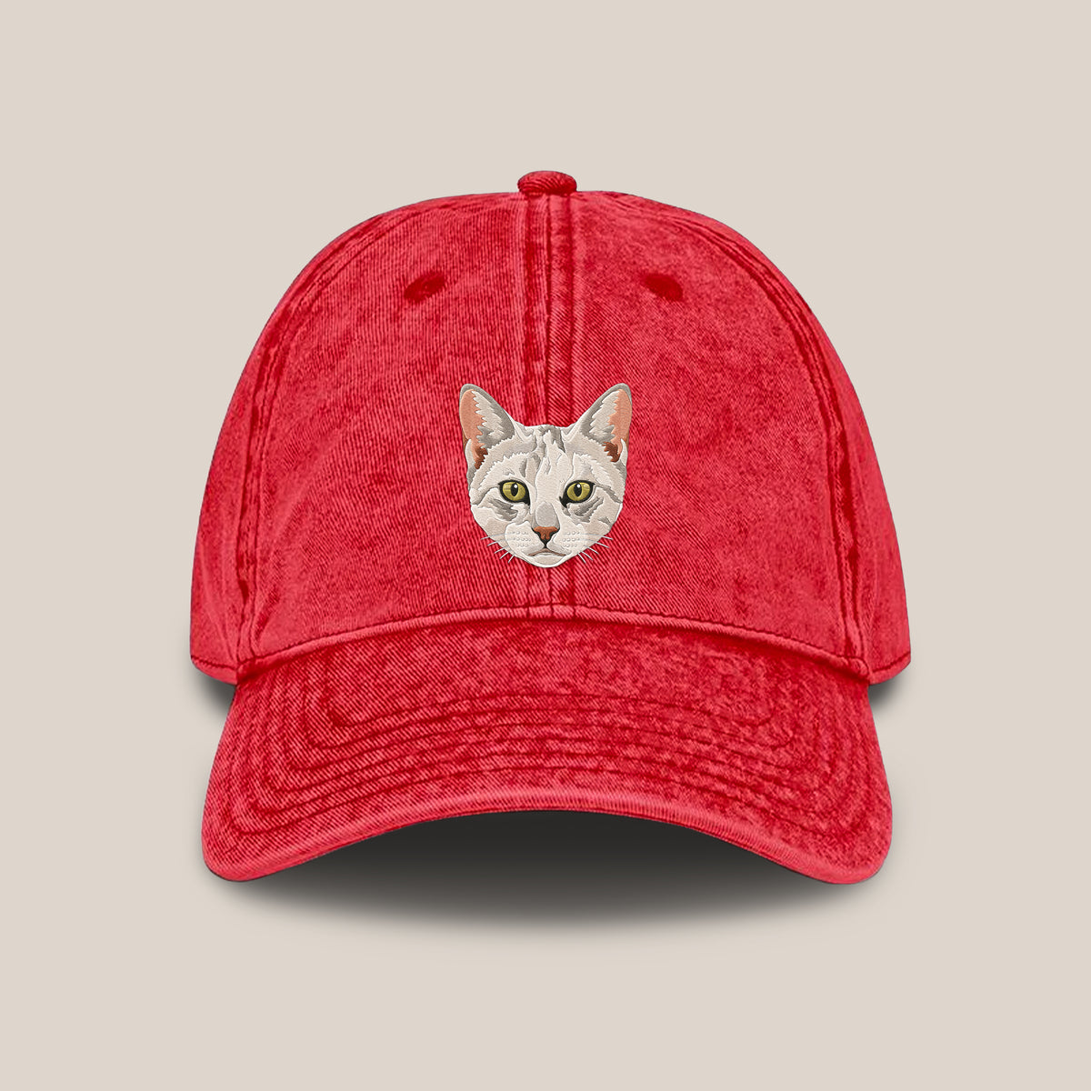 Custom Pet Embroidery Vintage Cap